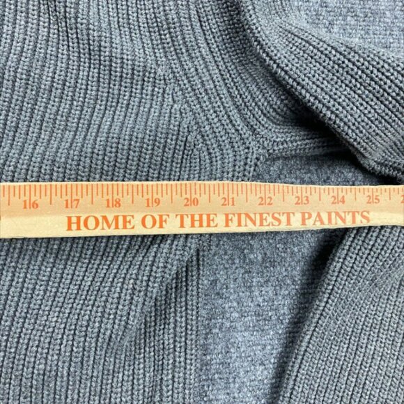 Goodlife Cardigan Men's Large Gray Knit Sweater Heavyweight 100% Cotton - Picture 3 of 11